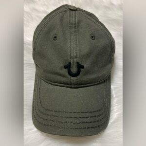 True Religion Olive Green Logo Cap